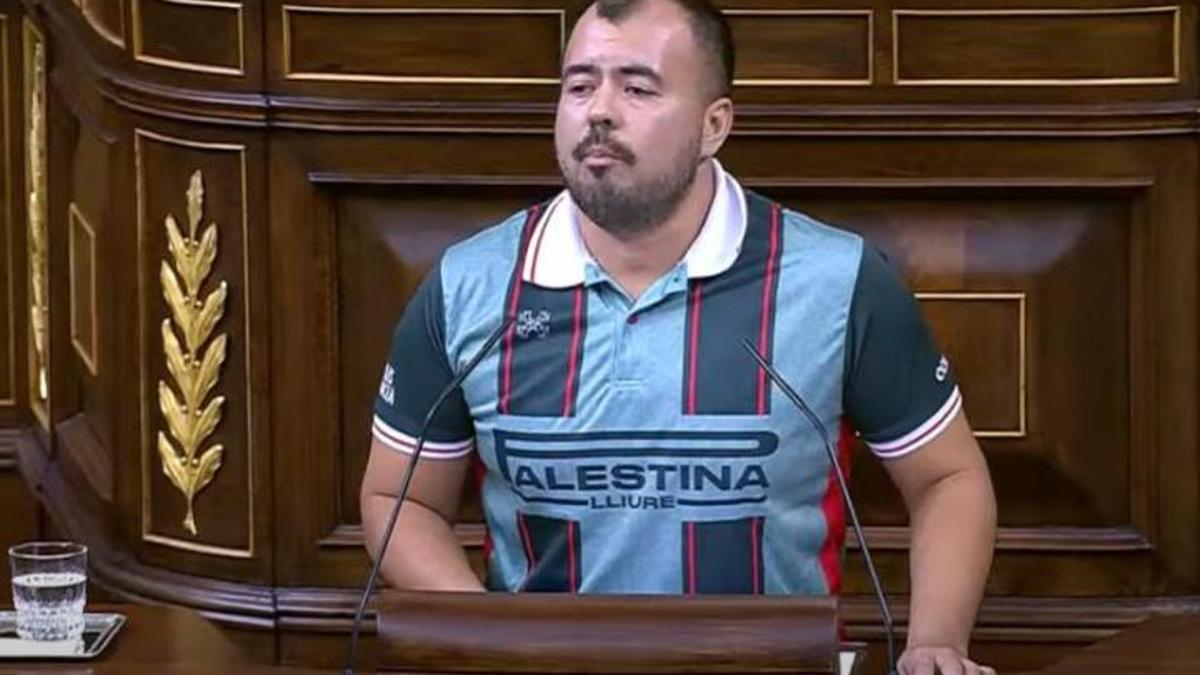 Nahuel González en el Congreso.
