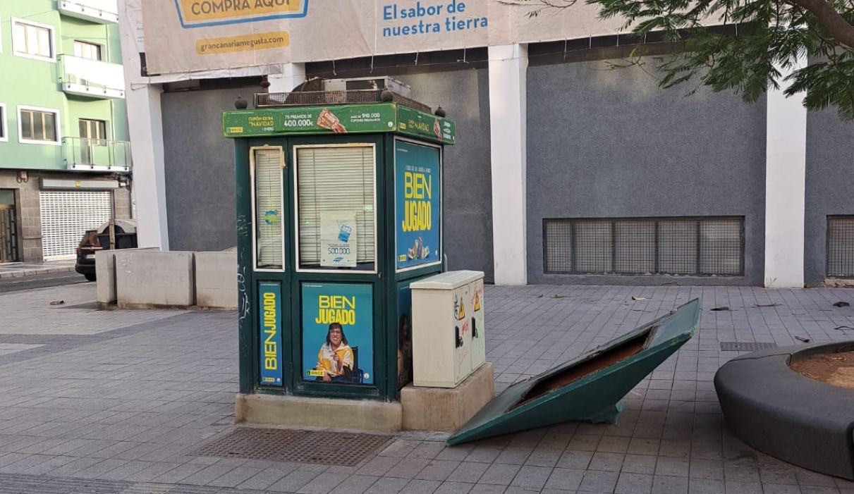 Daños por fuertes vientos en Gran Canaria