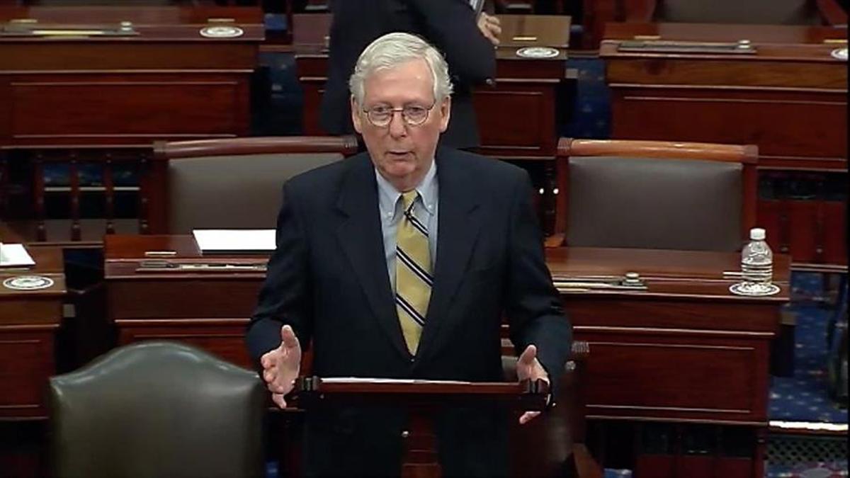 Mitch McConnell, líder republicano en el Senado.