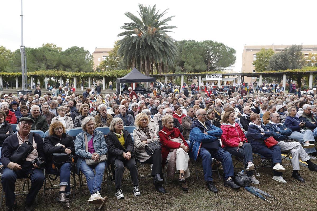 Un dels actes de l'any passat al parc Migdia durant les Fires, amb la barraca al fons.