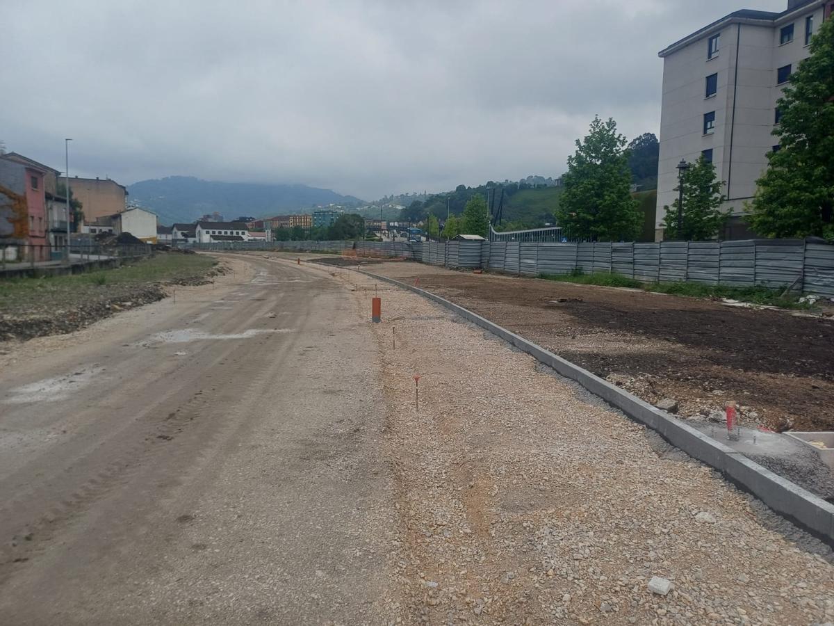 Obras de urbanización de los terrenos liberados por el soterramiento ferroviario de Langreo