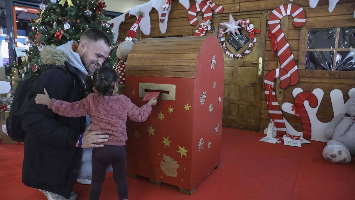 Espacio para recibir al emisario de los Reyes Magos.