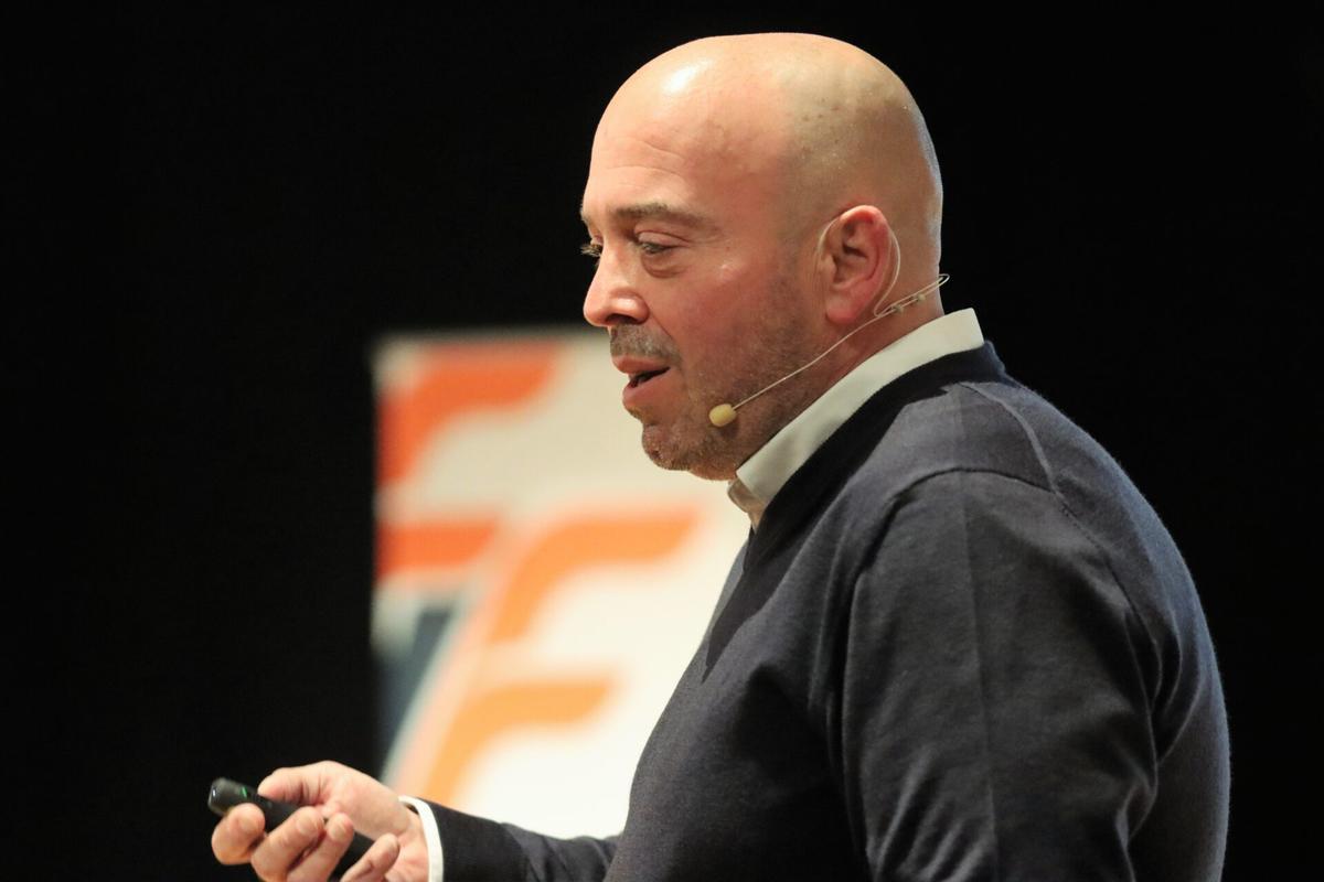 Marco Otero, en un acto en Valencia.