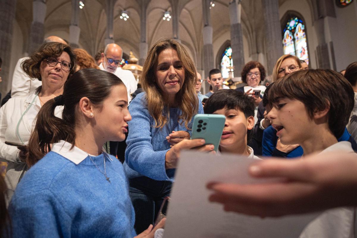 Grabación en la Catedral de La Laguna del himno para la visita del Papa a España