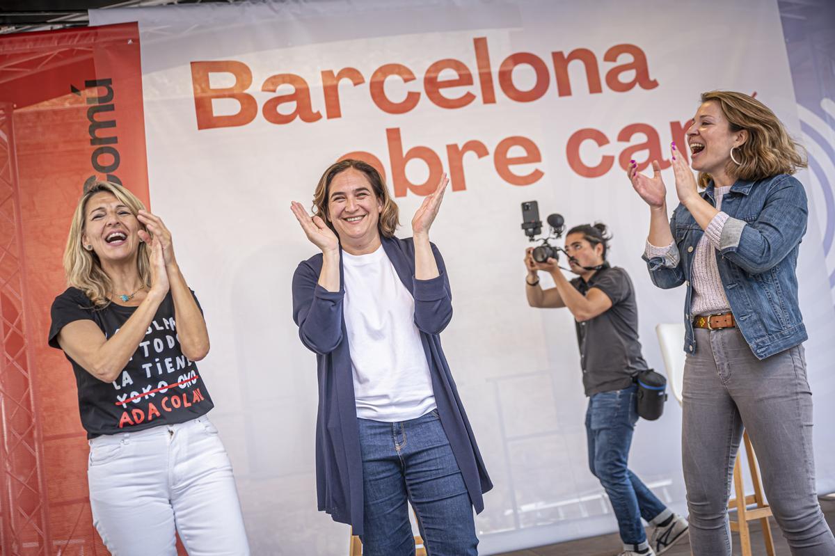 Acto electoral en Nou Barris de Ada Colau y Yolanda Díaz