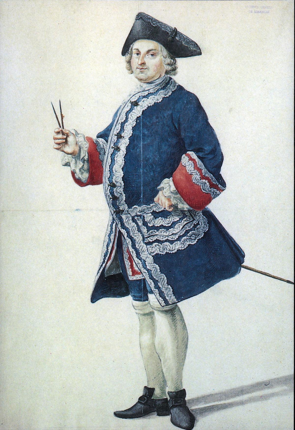 Uniforme del cuerpo de ingenieros militares (1751).