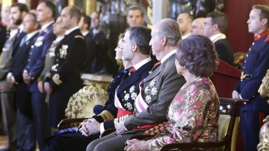 Felip VI al costat del seu pare.