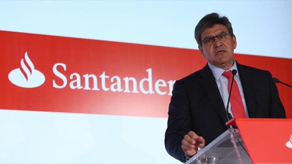 José Antonio Álvarez, consejero delegado del Santander, durante la presentación de los resultados, ayer.