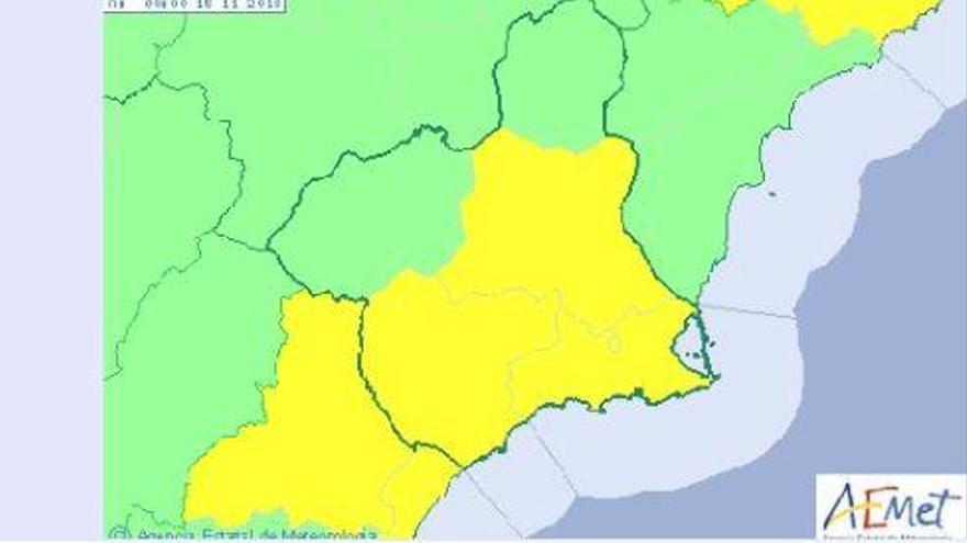 Amplían el aviso amarillo por lluvias este jueves en la Región