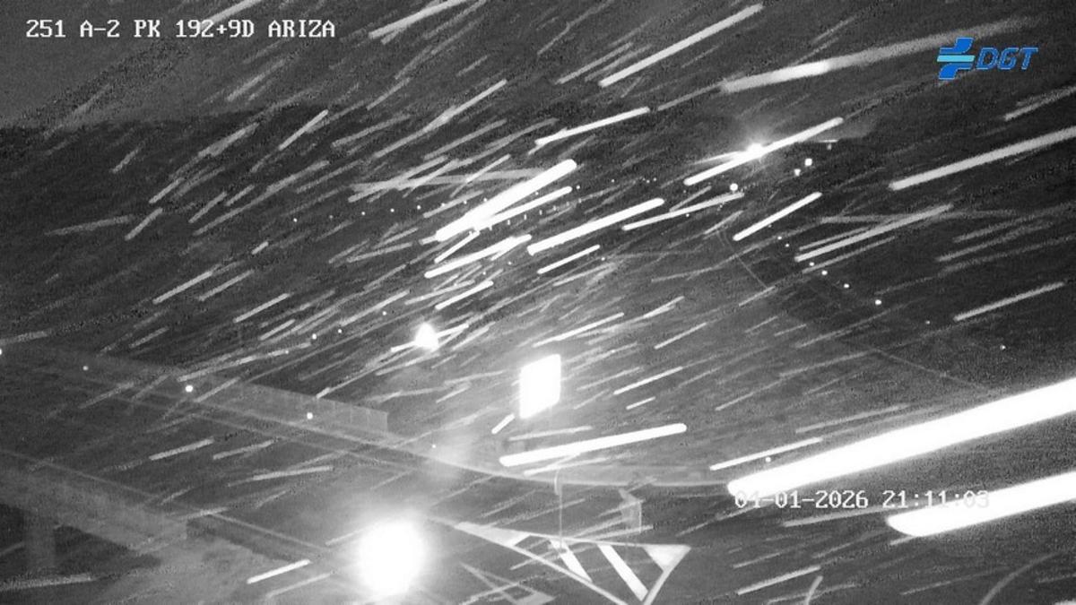 Así se encuentra la A-2 a la altura de Ariza