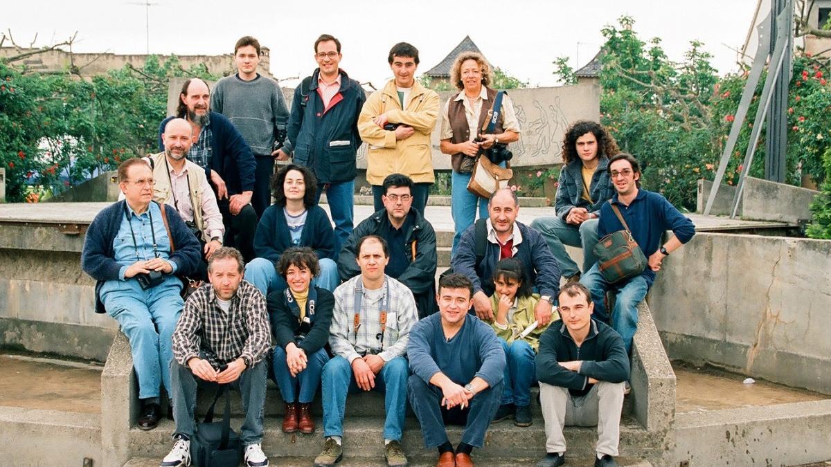 Participants de la primera edició del Zoom Fotogràfic de la Fira de Sant Isidre el 1998