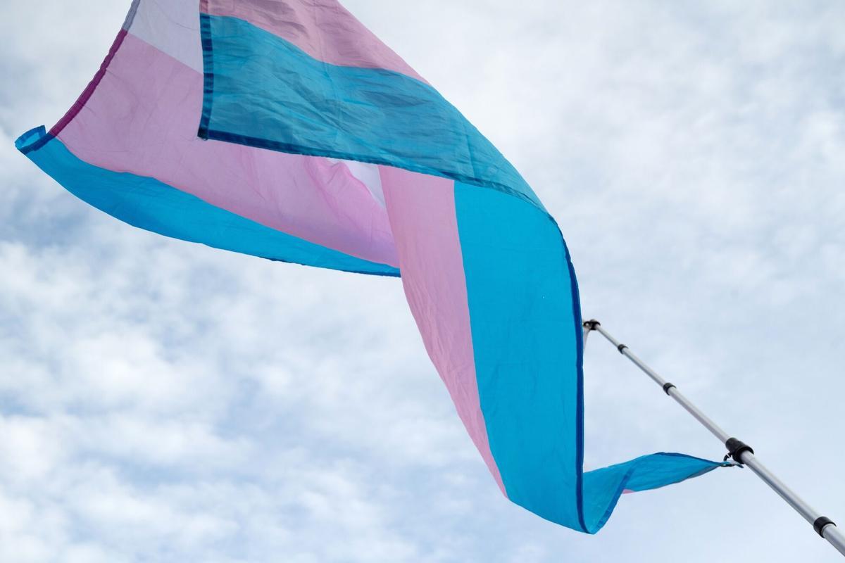 Bandera trans en una imagen de archivo.