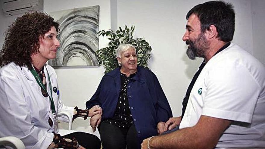 La directora del programa a Girona, Mireia Bosch, Carme Buxadera i Josep Soler.