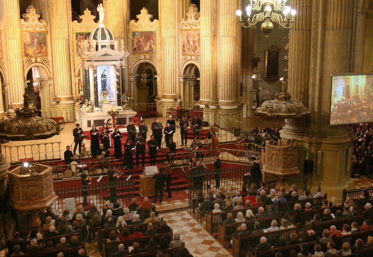 Concierto en la Catedral de Málaga, en una foto de archivo.