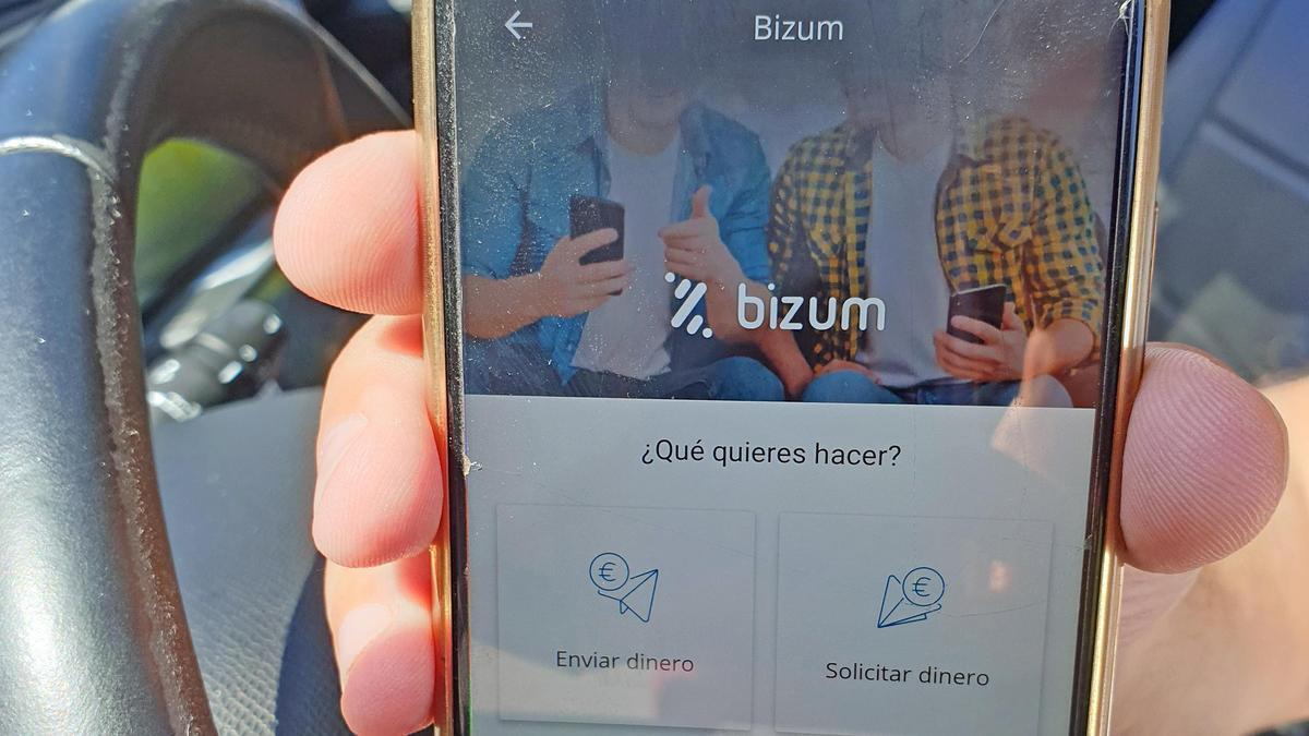 La app Bizum en un dispositivo móvil.