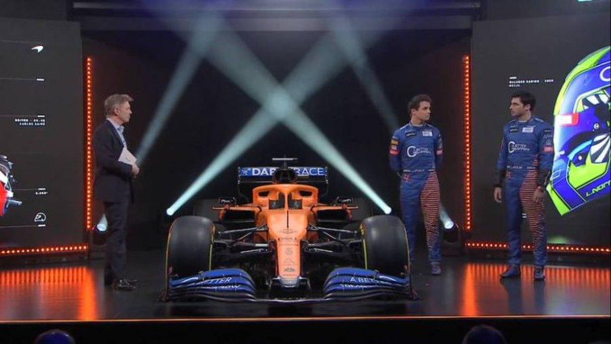 Sainz y Norris, en la presentación del McLaren de 2020