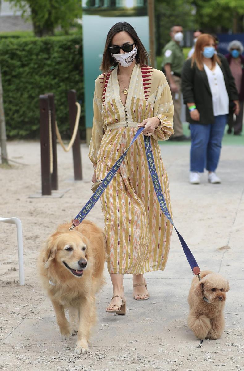 Tamara Falco con sus perros