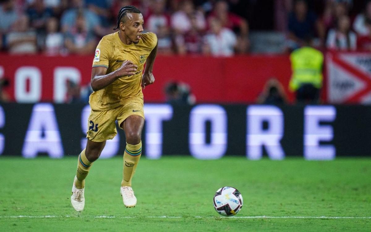 Koundé en el partido frente al Sevilla