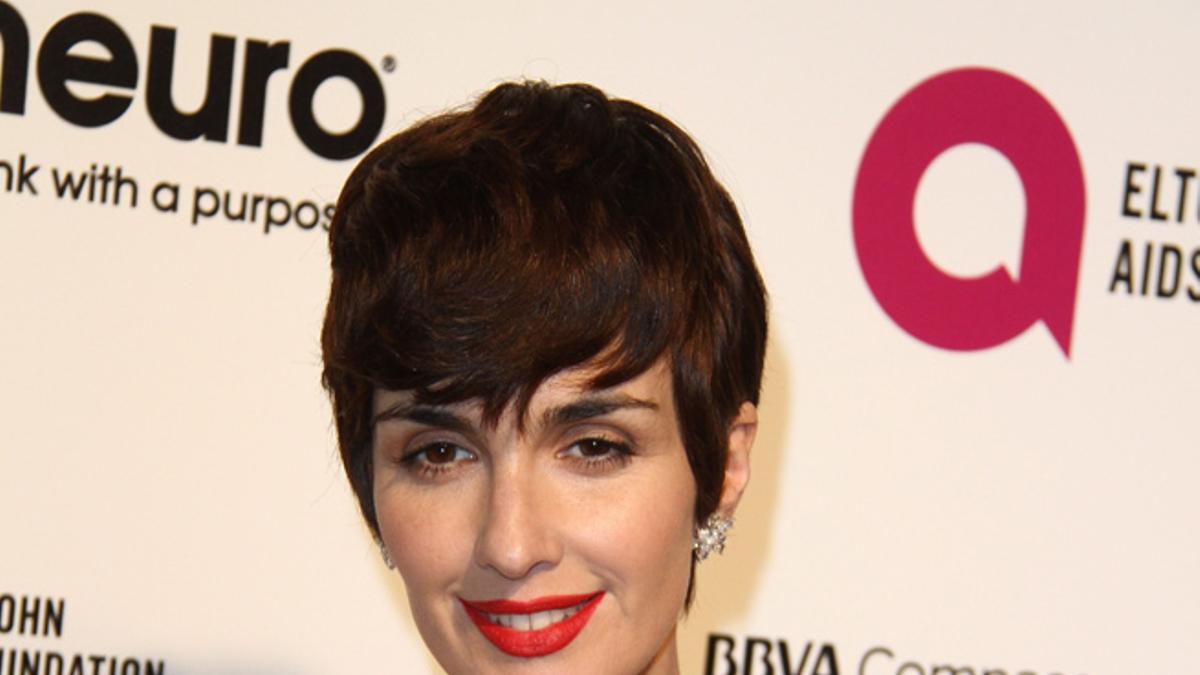 El escote de Paz Vega en la fiesta de los Oscar de Elton John