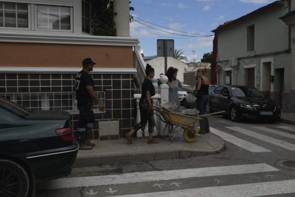 Estampa desoladora en la pedanía de Javalí Viejo tras el diluvio de madrugada