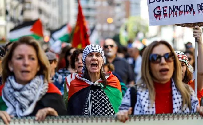 Todas las fotos de la manifestación por Palestina este sábado 16 de mayo