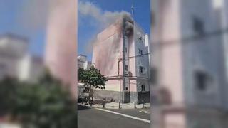 Alerta por el incendio en un bloque de viviendas en Las Palmas de Gran Canaria