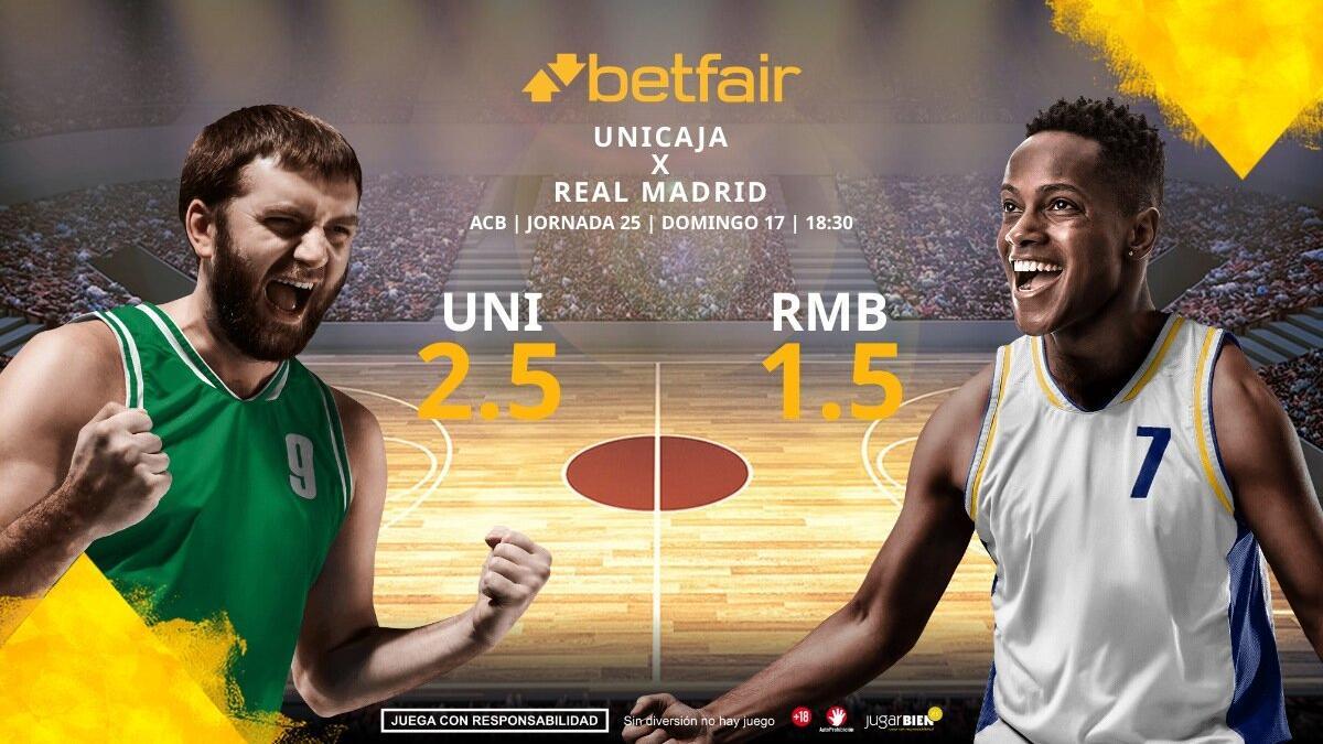 Unicaja vs. Real Madrid: horario, TV, estadísticas, clasificación y pronósticos