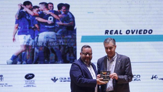 Martín Peláez, presidente del Real Oviedo: "Cuando hay un triple ascenso el mismo año significa que algo se está haciendo bien"