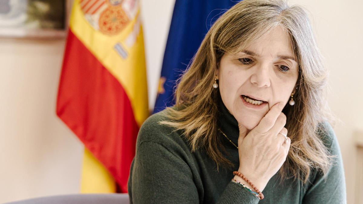 La secretaria de Estado de Migraciones, Pilar Cancela, en una entrevista a Europa Press.