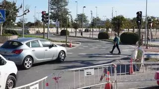 La avenida Lledó de Castelló mejora la seguridad vial con semáforos en la gran rotonda