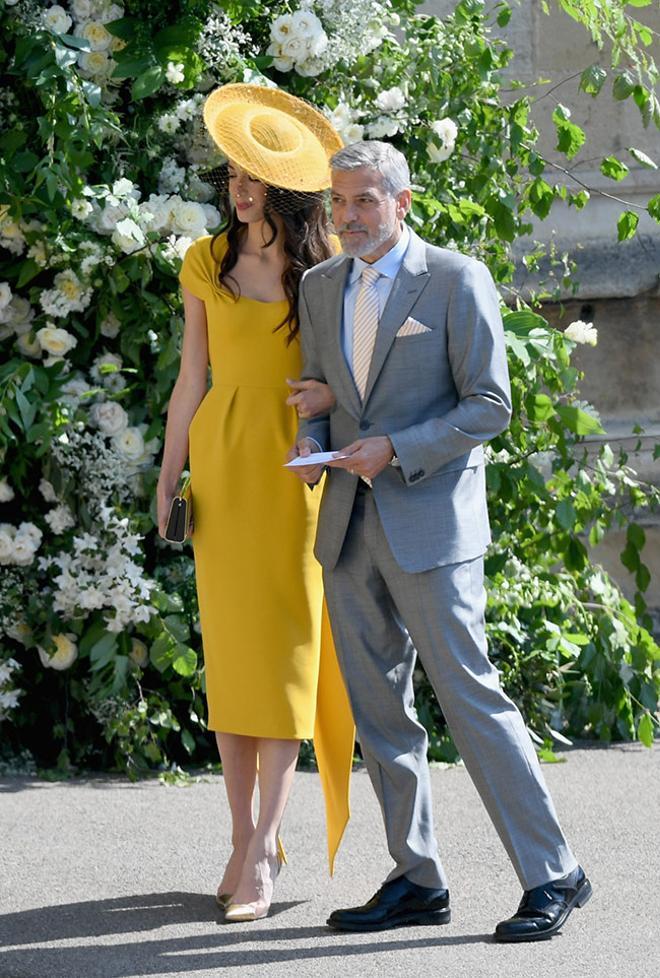 Amal y George Clooney en la boda del Príncipe Harry y Meghan Markle