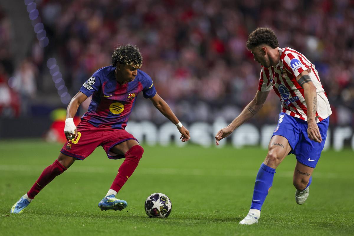 Lamine lo intento todo pero no fue suficiente para eliminar al Atlético