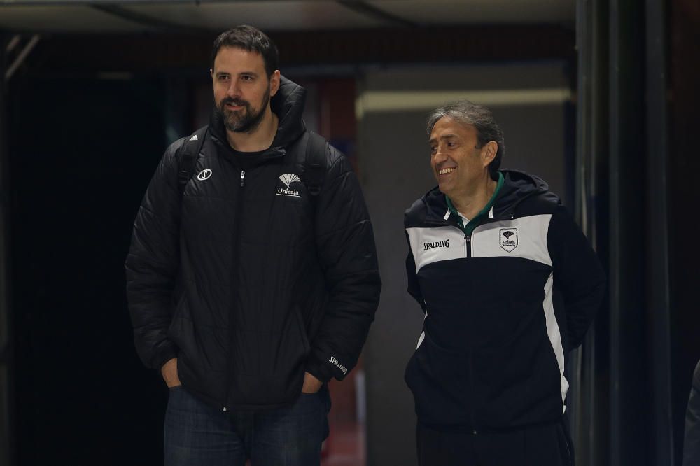 Encuentro entre la prensa y los jugadores del Unicaja antes del comienzo de la Copa del Rey.