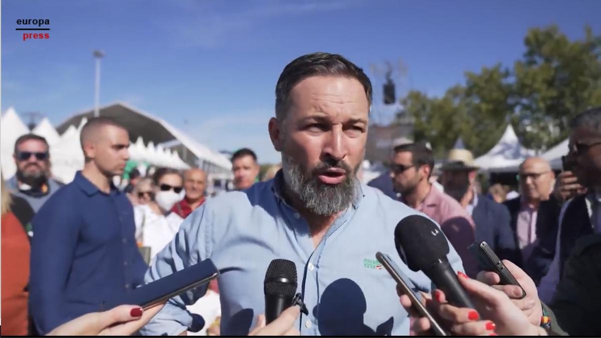 El presidente de Vox, Santiago Abascal.