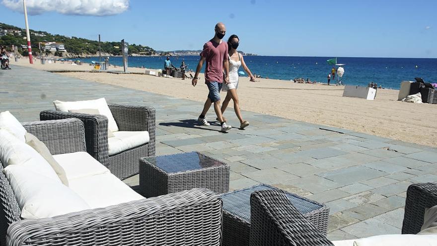 El passeig marítim de Platja d&#039;Aro, en una imatge de l&#039;estiu de 2020