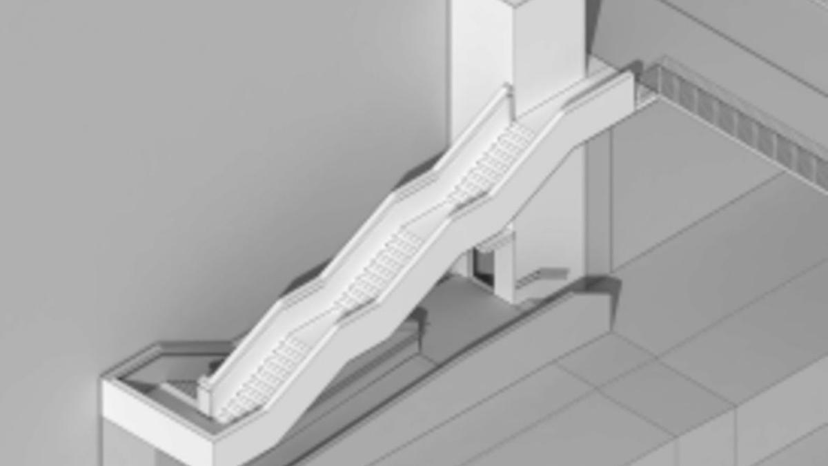 Infografía de como quedará el nuevo modelo de escalera y ascensor. |   // FDV