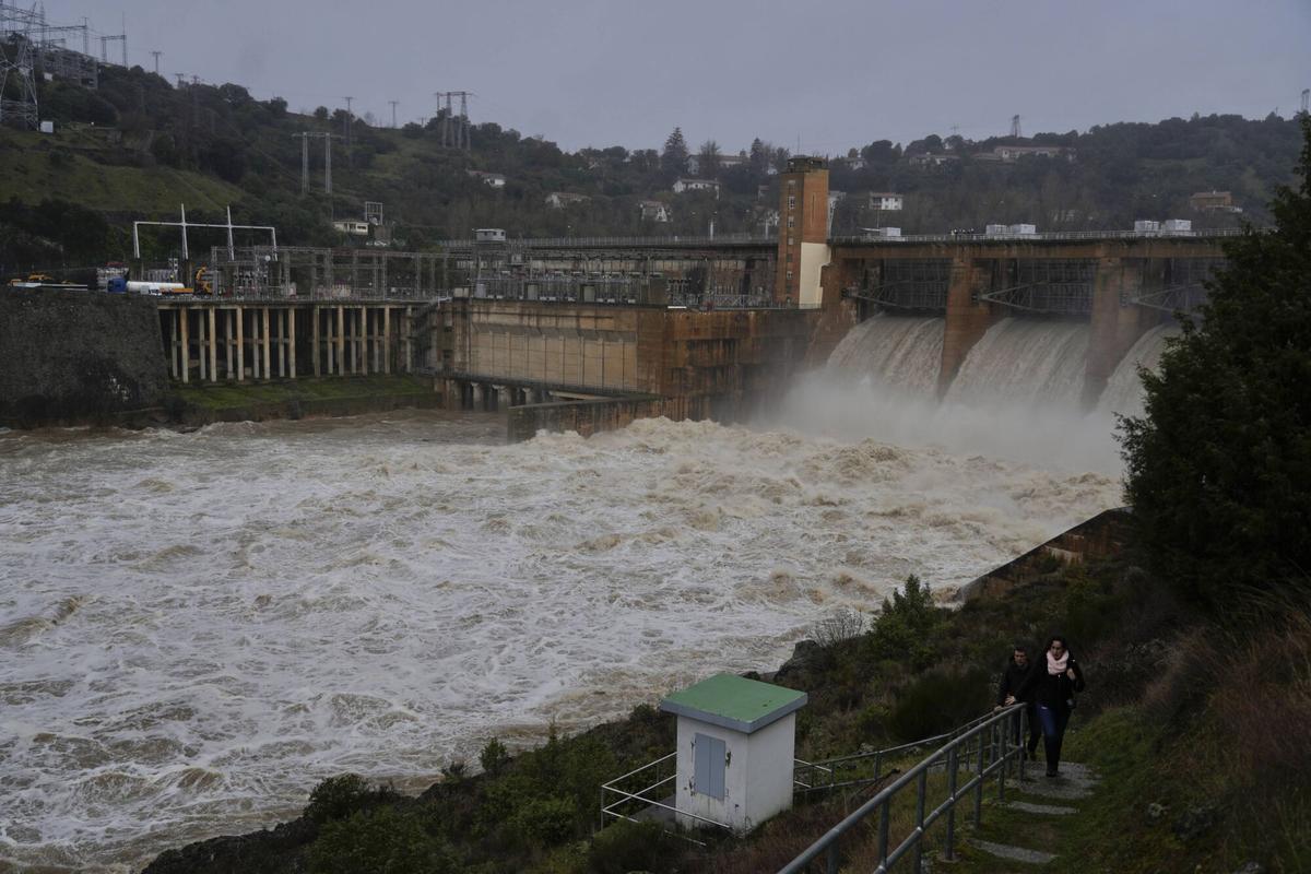 El estado de las presas de Zamora tras la crecida de los río por el temporal.