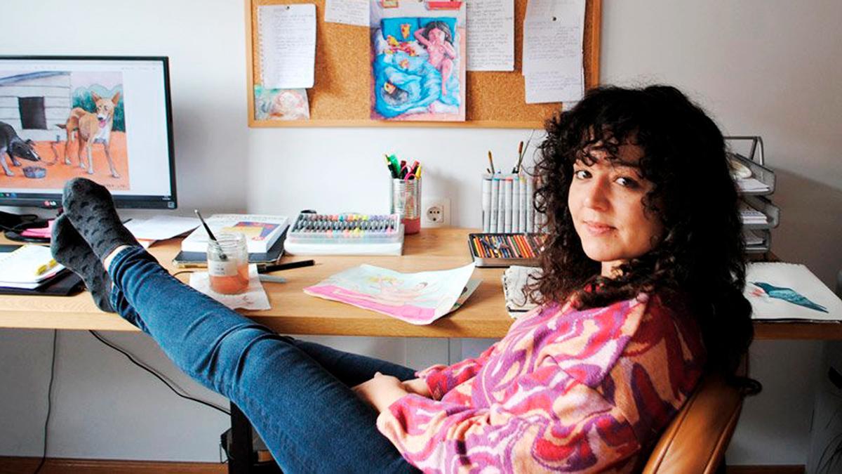 A novelista gráfica luguesa Sandra Lodi.