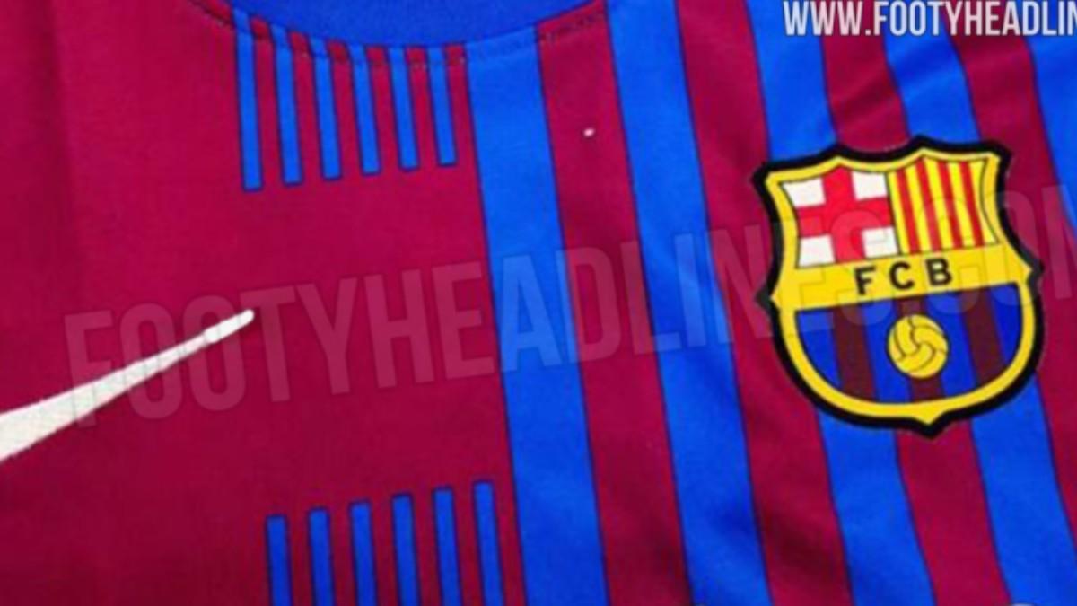 Posible camiseta del Barça para la temporada 2021-22 (torso)