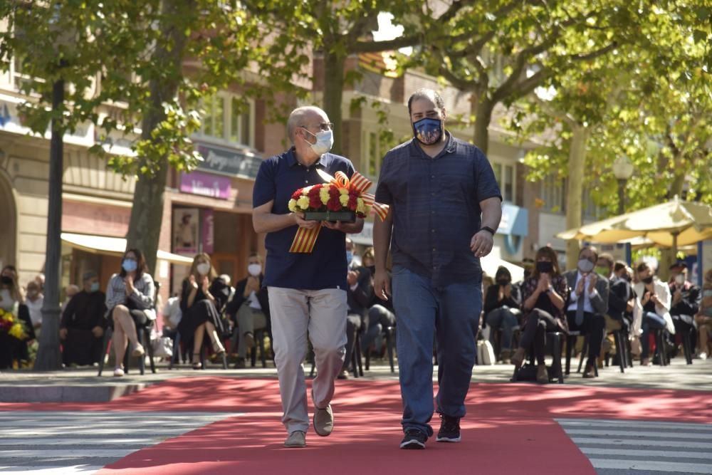 L'acte de la Diada 2020 a Manresa, en fotos