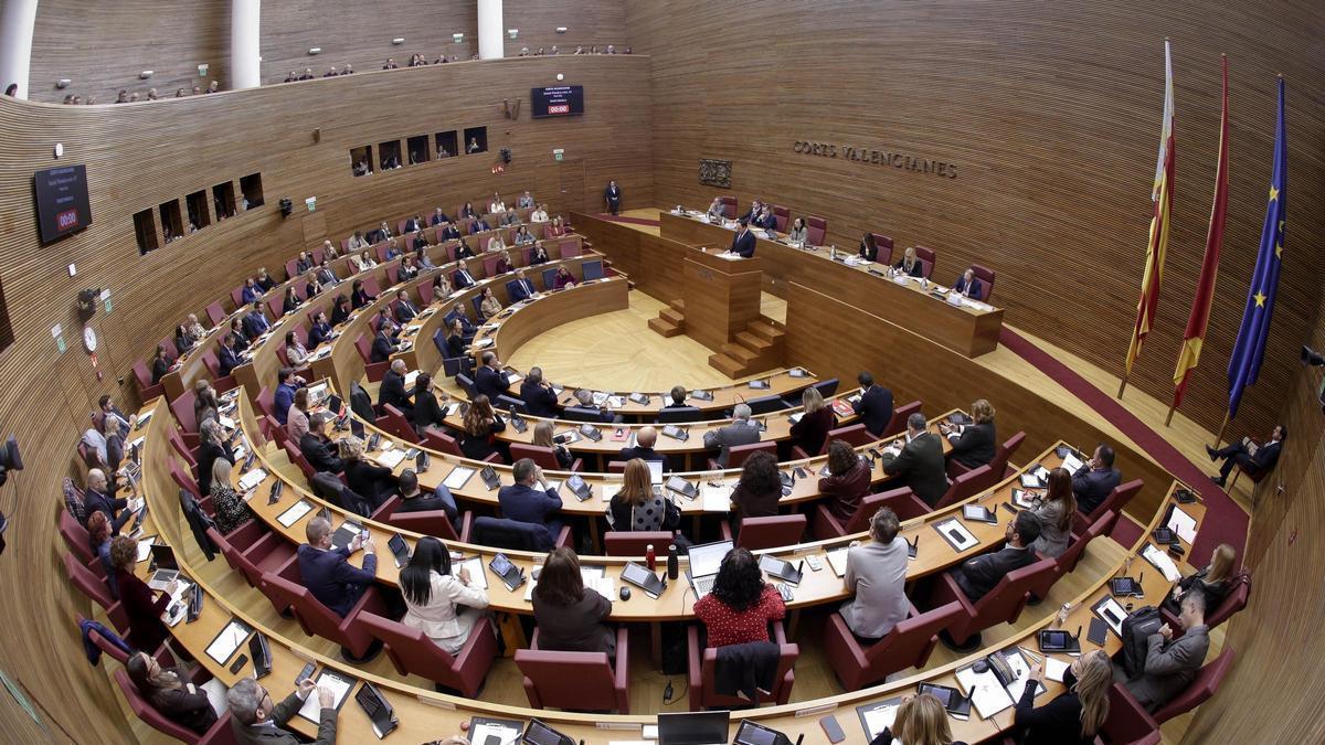 Uno de los últimos plenos que se han celebrado en las Cortes Valencianas
