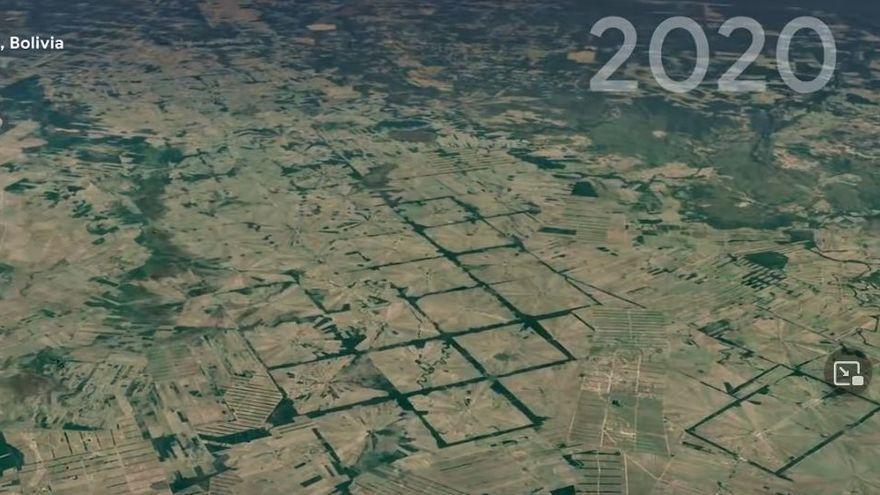 Zona en desforestació a Bolívia el 2020