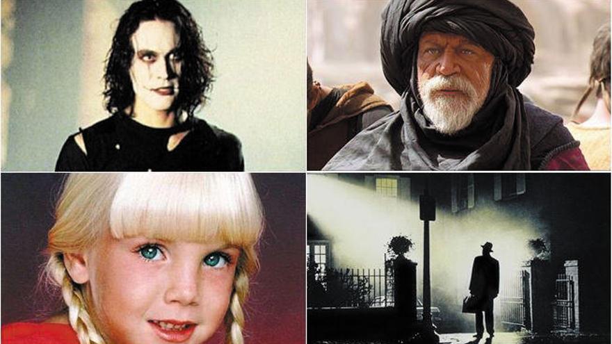 Arriba, Brandon Lee y Oliver Reed. Debajo, la niña de &#039;Poltergeist&#039; y &#039;El Exorcista&#039;.