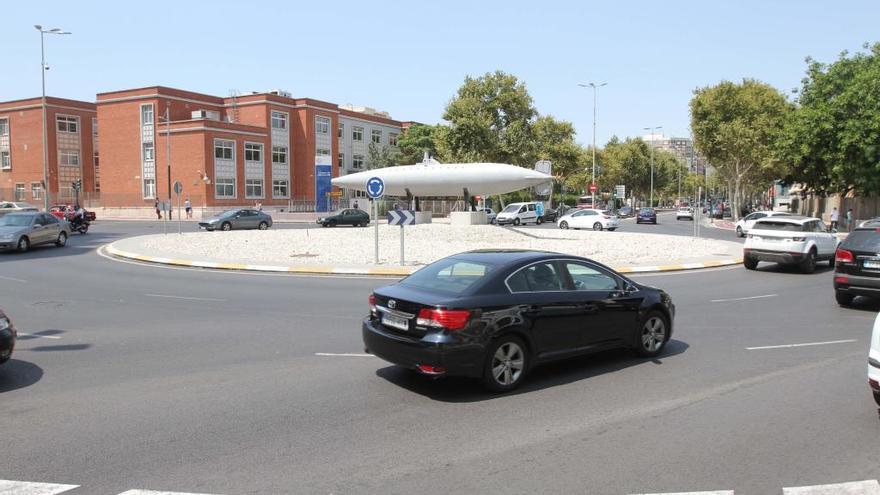 Estado actual de la rotonda.