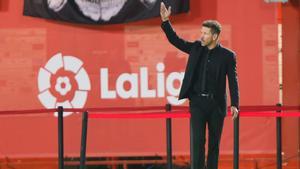 Simeone, entrenador del Atlético de Madrid, en Mallorca