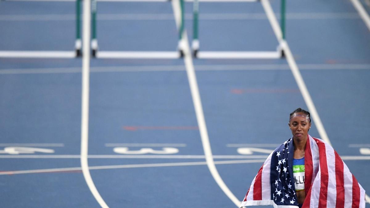 Brianna Rollins, tras ganar la medalla de oro en Río