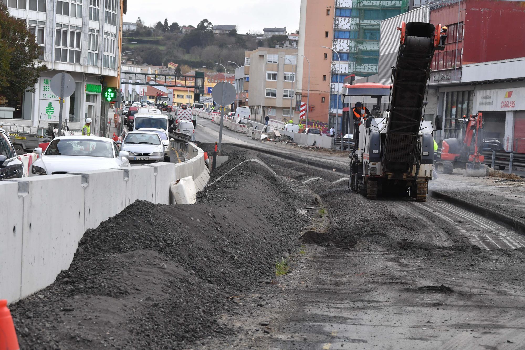 Arrancan los cambios de tráfico por la obra de Sol y Mar en Perillo