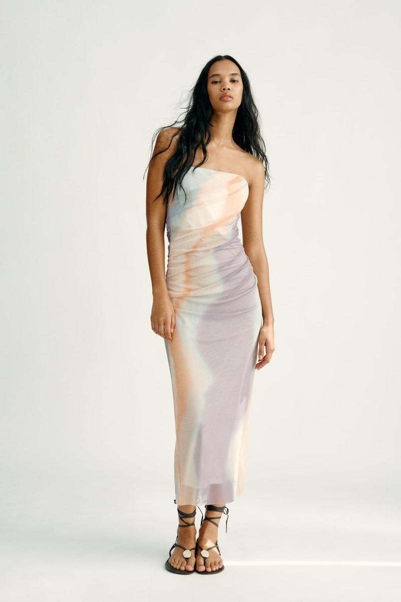Vestido outlet desteñido zara
