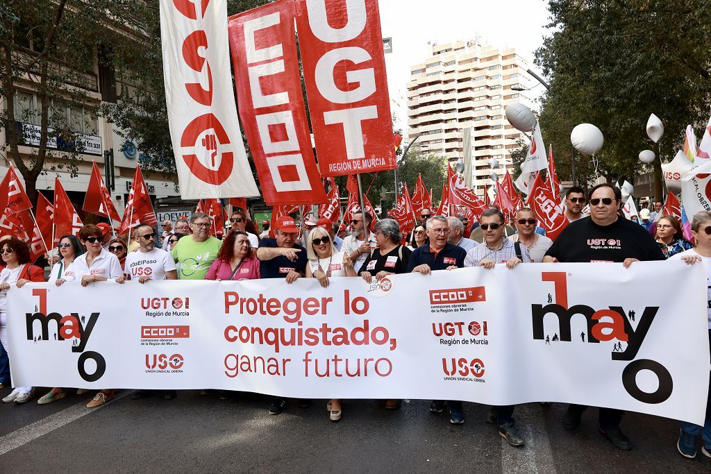 Todas las imágenes de la manifestación del 1 de Mayo en Murcia