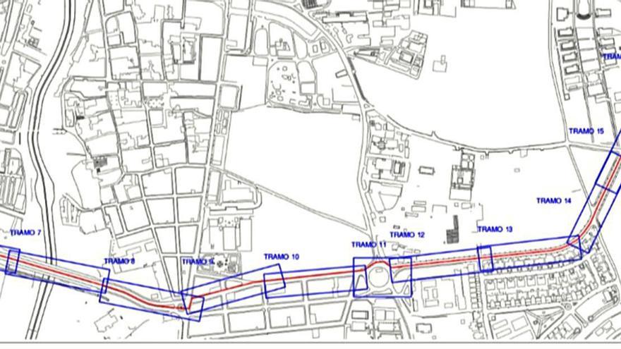 Trazado de la denominada «Ronda Interior Ciclista» por el sur de la ciudad. | INFORMACIÓN